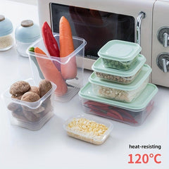 17pcs Plastic Transparent Fresh Keeping Box Kitchen Storage