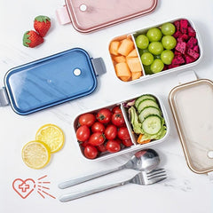 Japanese Style Divided Bento Box Microwave Safe Lunch Box for One Person