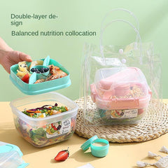 Portable Fruit Salad Box Large Capacity Lunch Box Leakproof