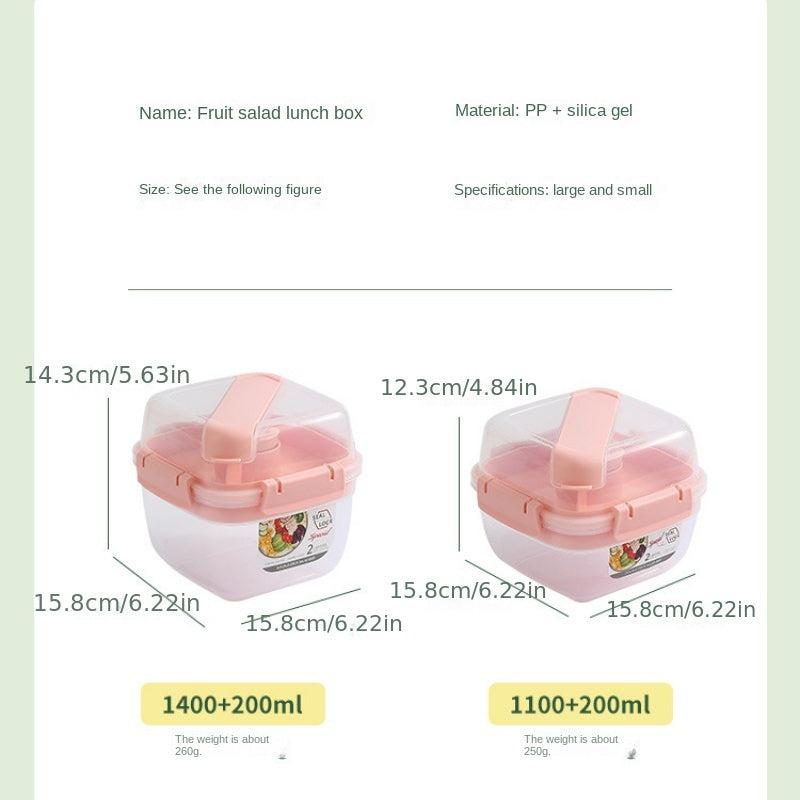 Portable Fruit Salad Box Large Capacity Lunch Box Leakproof