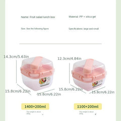 Portable Fruit Salad Box Large Capacity Lunch Box Leakproof