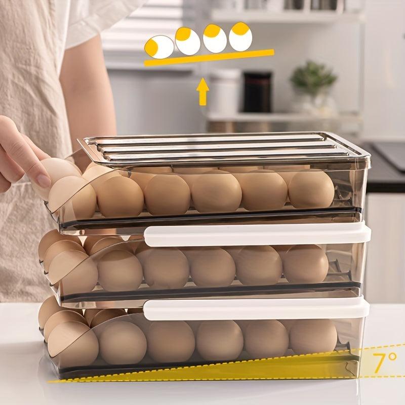 1pc Refrigerator Egg Storage Box Creative Kitchen Food Sorting Rack