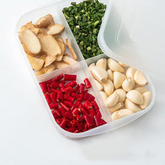 Kitchen Refrigerator Organizer Storage Box with Compartments