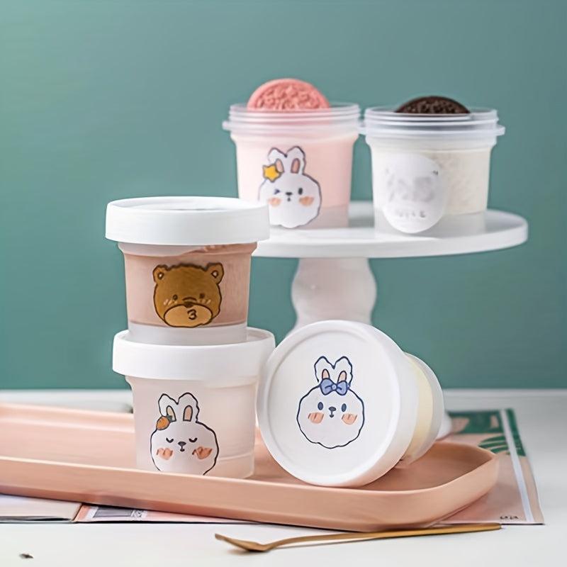 5pcs DIY Ice Cream Packaging Boxes Coconut Milk Pudding Cups Mousse Yogurt