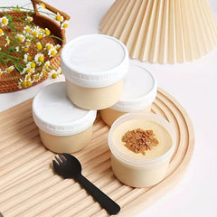 5pcs DIY Ice Cream Packaging Boxes Coconut Milk Pudding Cups Mousse Yogurt