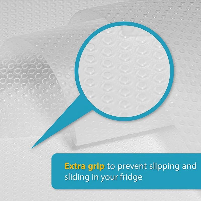 8pcs Refrigerator Liners Mats for Glass Shelves Washable Fridge Shelf Covers Pad
