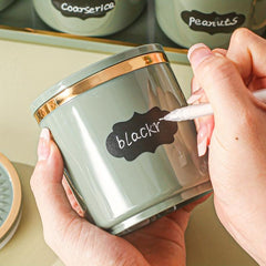 Condiment Jar With Lid Set & 3 Airtight Spice Storage Cans + Tray