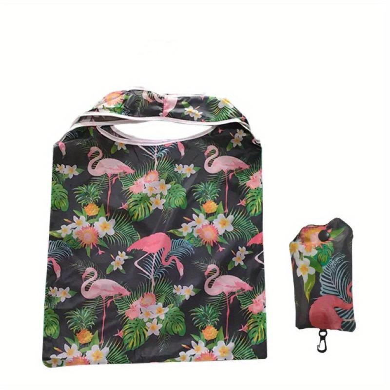 Flower Cloth Polyester Shopping Bag Eco-friendly Portable Large Cap