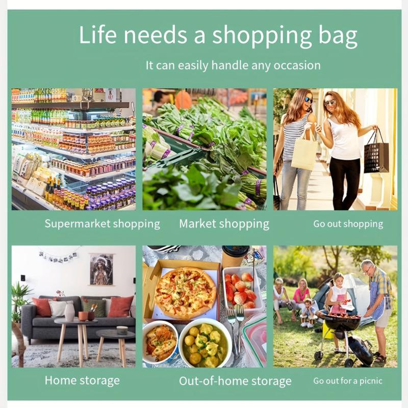 Flower Cloth Polyester Shopping Bag Eco-friendly Portable Large Cap