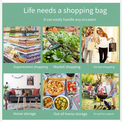 Flower Cloth Polyester Shopping Bag Eco-friendly Portable Large Cap