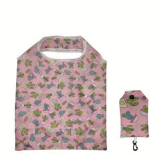 Flower Cloth Polyester Shopping Bag Eco-friendly Portable Large Cap