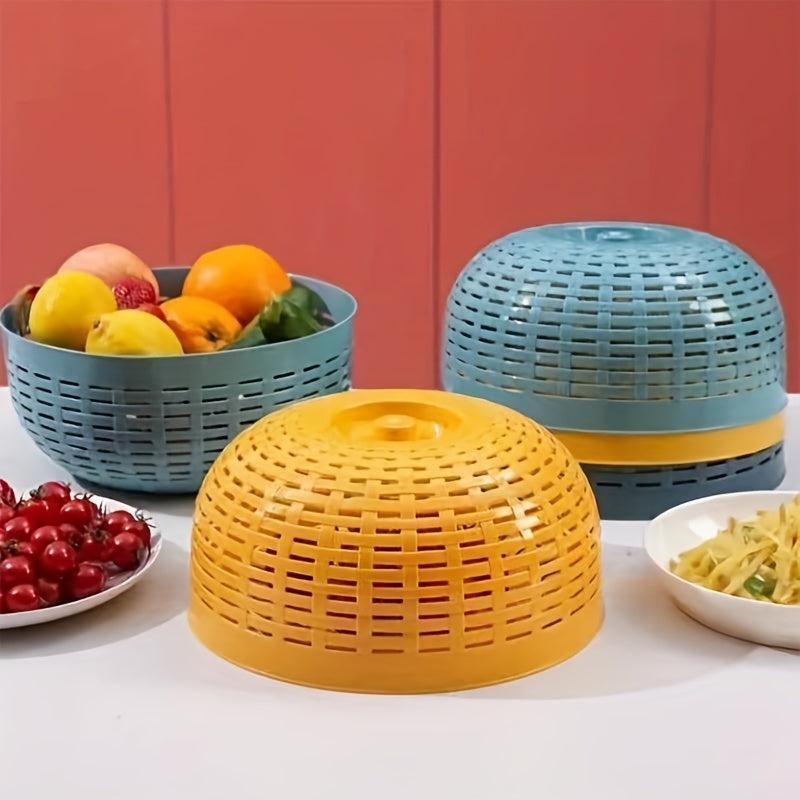 Soft Material Food Cover Draining Basket Vegetable Washing Basket Kitchen Filter