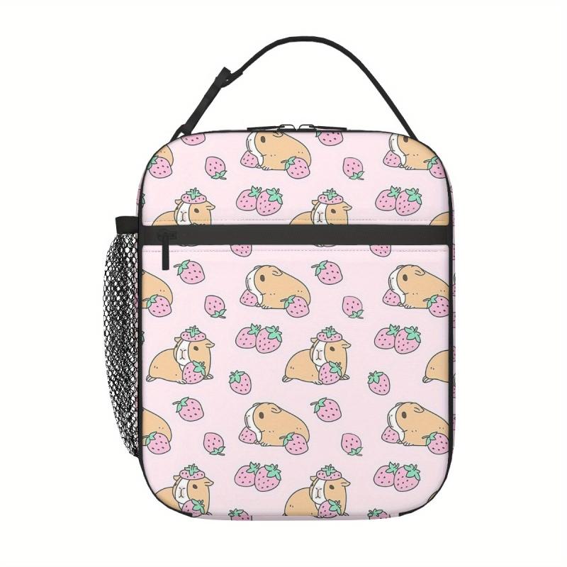 Fox Lunch Bag Astronauts Guinea Pig Pattern Insulated Container