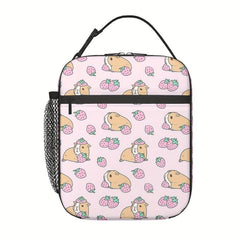 Fox Lunch Bag Astronauts Guinea Pig Pattern Insulated Container