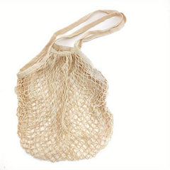 Reusable Long Handle Mesh Produce Bag - Foldable & Hanging for Grocery Shopping