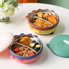 Dinosaur Stainless Steel Lunch Box Divided Insulated Bento Box Leakproof