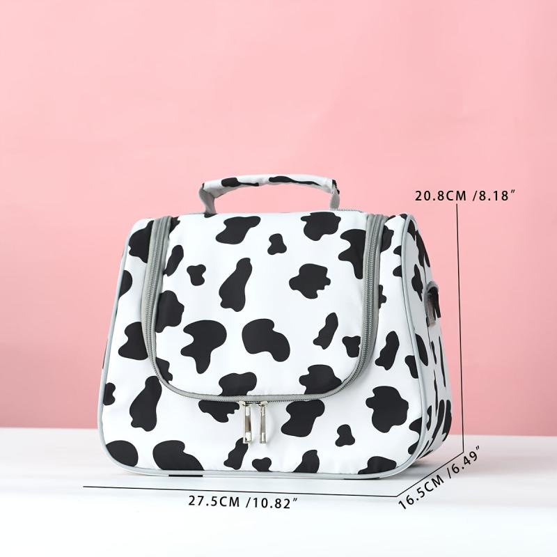 Cow Pattern Lunch Bag Portable Insulation Bento Bag