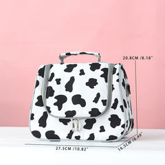 Cow Pattern Lunch Bag Portable Insulation Bento Bag