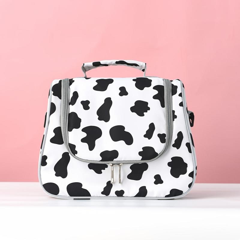 Cow Pattern Lunch Bag Portable Insulation Bento Bag