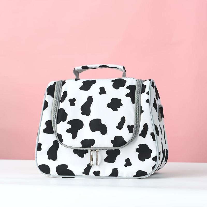 Cow Pattern Lunch Bag Portable Insulation Bento Bag