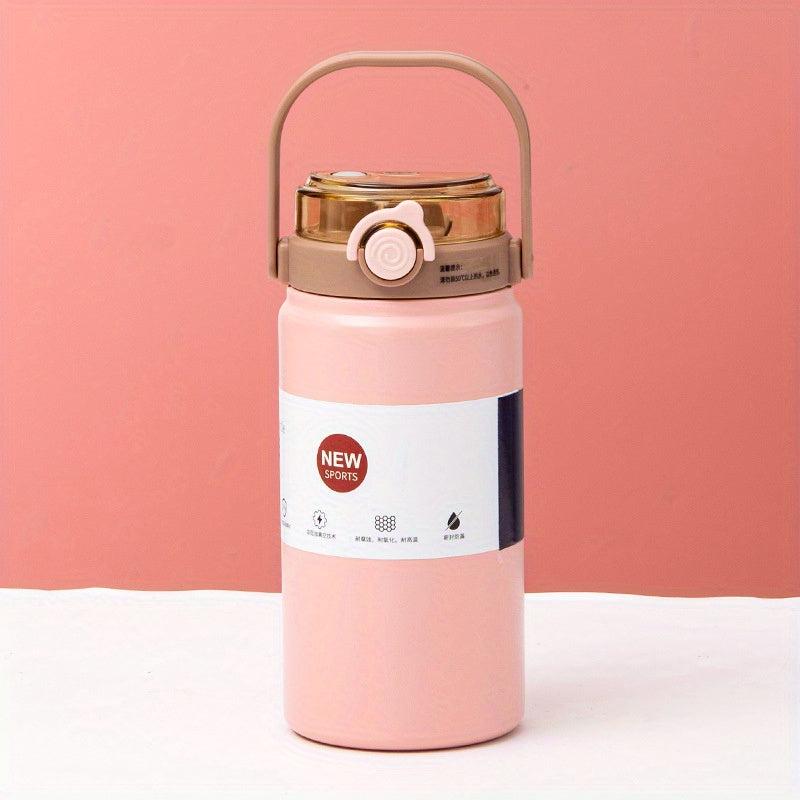 Insulated Stainless Steel Water Bottle with Straw for Fitness