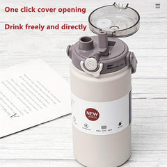 Insulated Stainless Steel Water Bottle with Straw for Fitness