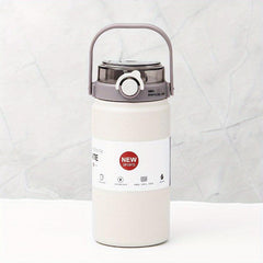 Insulated Stainless Steel Water Bottle with Straw for Fitness