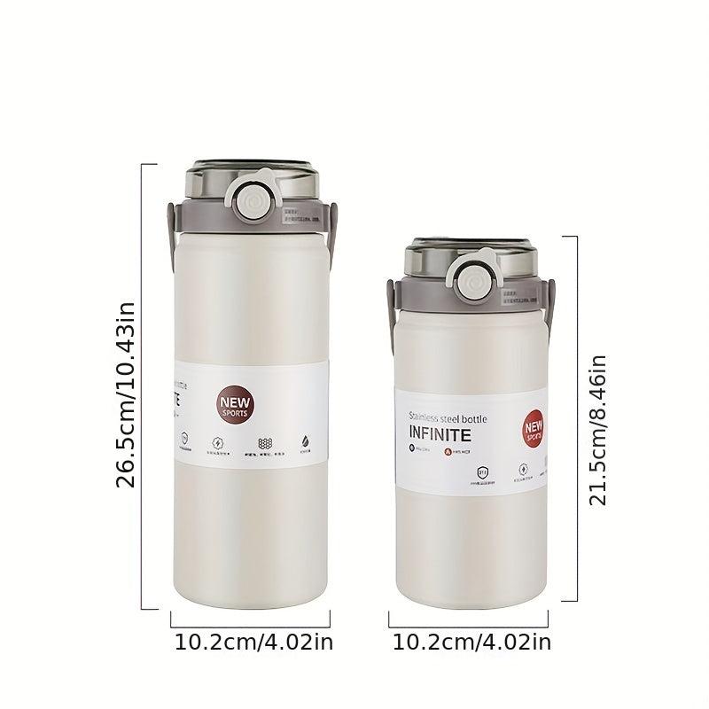Insulated Stainless Steel Water Bottle with Straw for Fitness