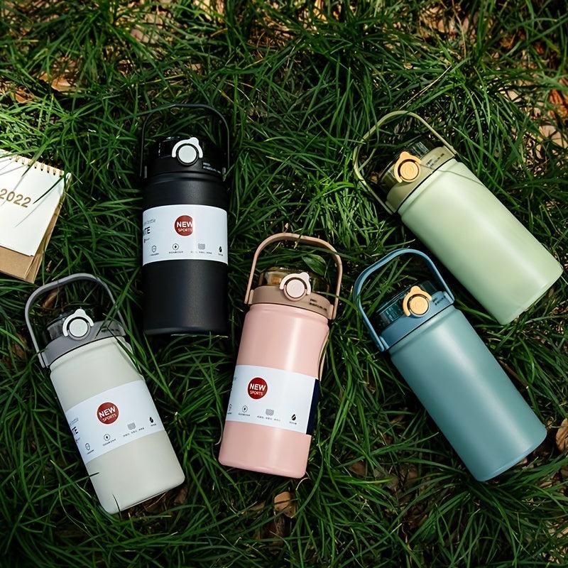 Insulated Stainless Steel Water Bottle with Straw for Fitness