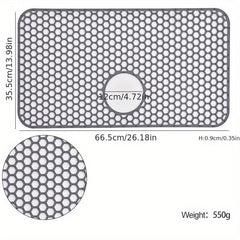 Large Silicone Sink Mat Drain Protectors Non-slip Heat Resistant Farmhouse Pad