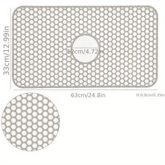 Large Silicone Sink Mat Drain Protectors Non-slip Heat Resistant Farmhouse Pad