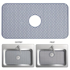 Large Silicone Sink Mat Drain Protectors Non-slip Heat Resistant Farmhouse Pad