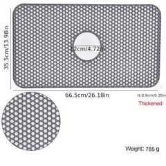 Large Silicone Sink Mat Drain Protectors Non-slip Heat Resistant Farmhouse Pad