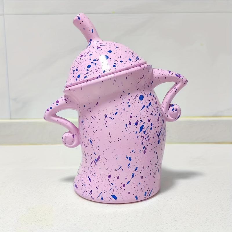 1pc Attitude Jar With Lid Funny Jar Plastic Food Storage Canister