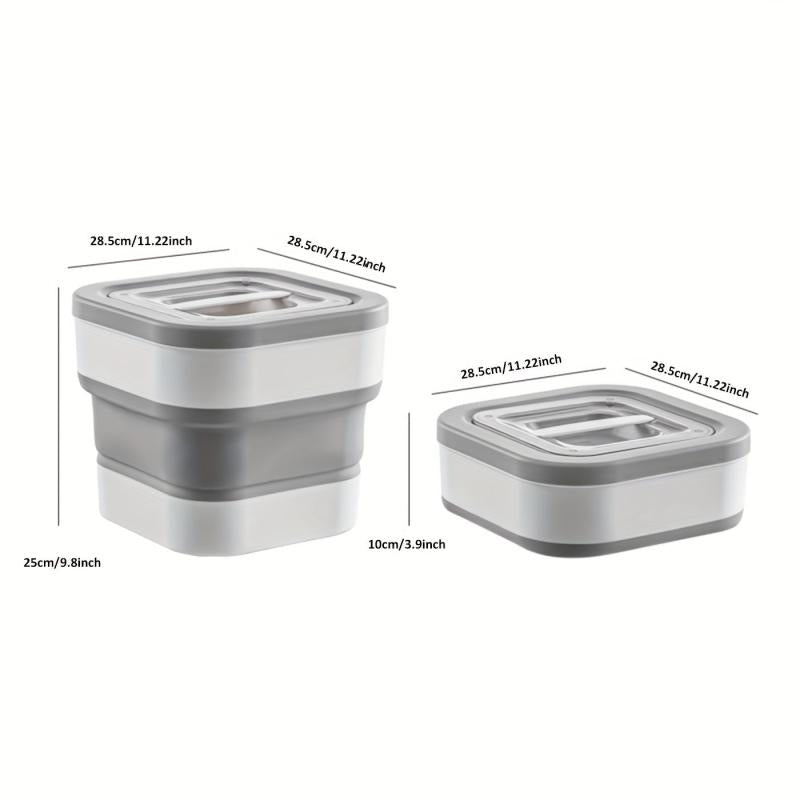 Collapsible Rice Bucket With Measuring Cup Large Capacity