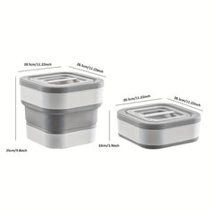 Collapsible Rice Bucket With Measuring Cup Large Capacity