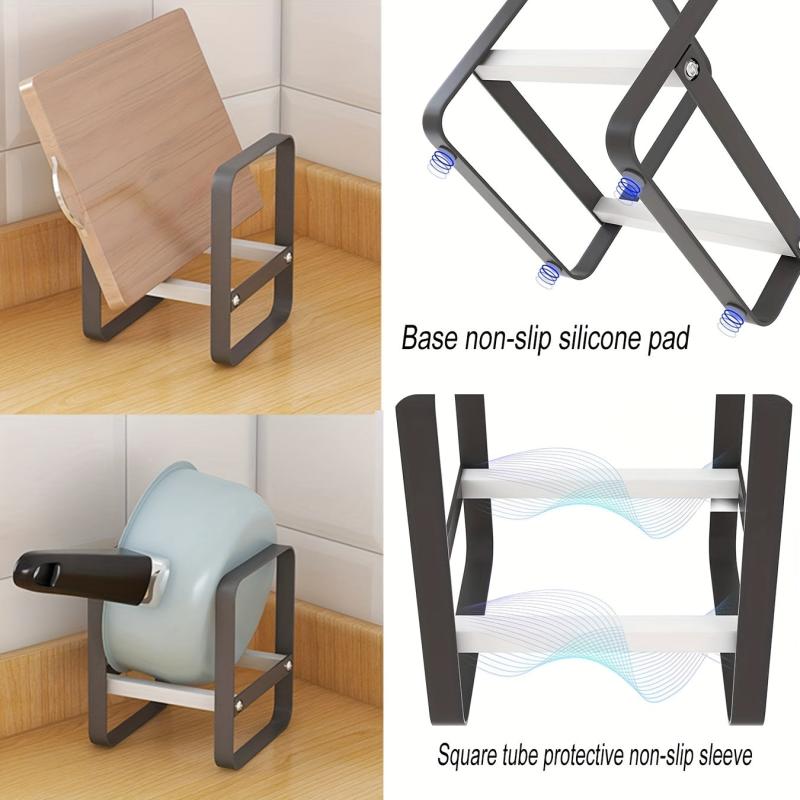 Plate Holder Dish Organizer Rack Metal Non Slip Stand Display Bowl Dish Organize