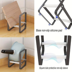Plate Holder Dish Organizer Rack Metal Non Slip Stand Display Bowl Dish Organize