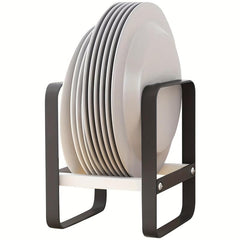 Plate Holder Dish Organizer Rack Metal Non Slip Stand Display Bowl Dish Organize