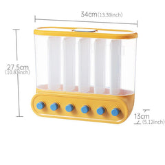 Moisture-Proof Rice Bucket with 2-6 Grids Wall Organizer