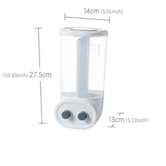 Moisture-Proof Rice Bucket with 2-6 Grids Wall Organizer