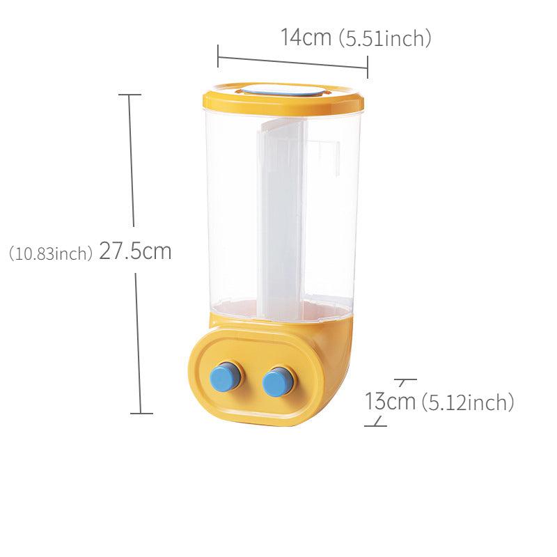 Moisture-Proof Rice Bucket with 2-6 Grids Wall Organizer
