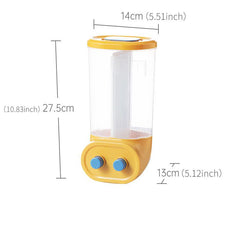 Moisture-Proof Rice Bucket with 2-6 Grids Wall Organizer
