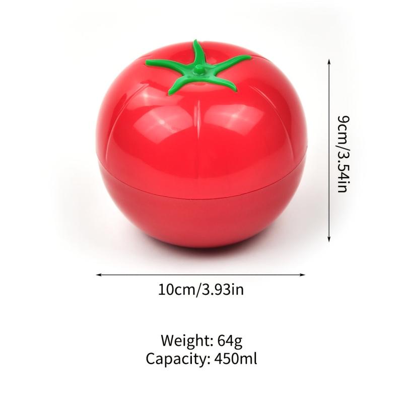 Tomato Shaped Plastic Sealing Storage Box 450ml