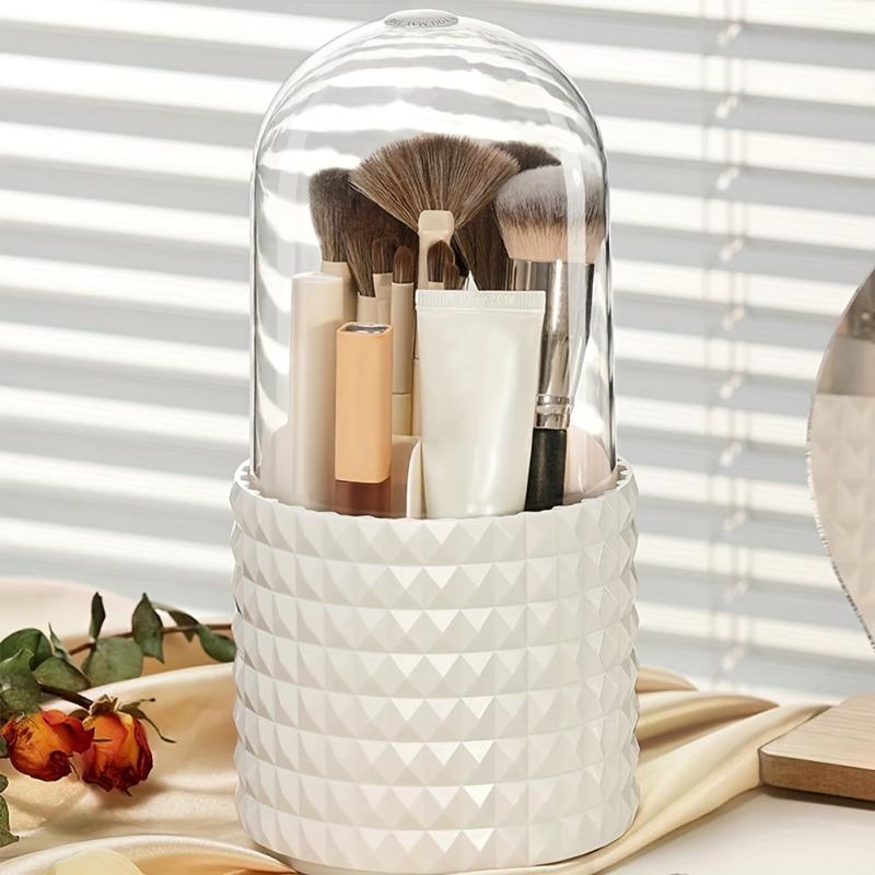 360 Rotation Dustproof Makeup Brush Storage Canister