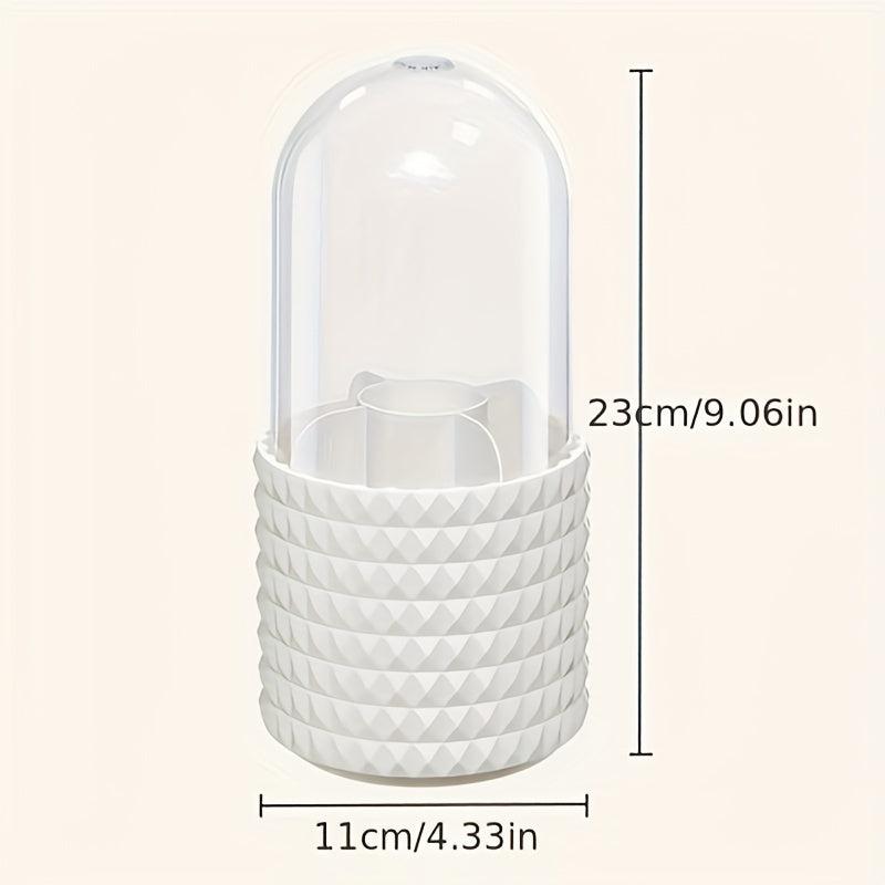 360 Rotation Dustproof Makeup Brush Storage Canister