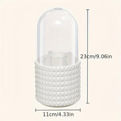 360 Rotation Dustproof Makeup Brush Storage Canister