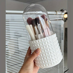 360 Rotation Dustproof Makeup Brush Storage Canister
