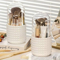 360 Rotation Dustproof Makeup Brush Storage Canister