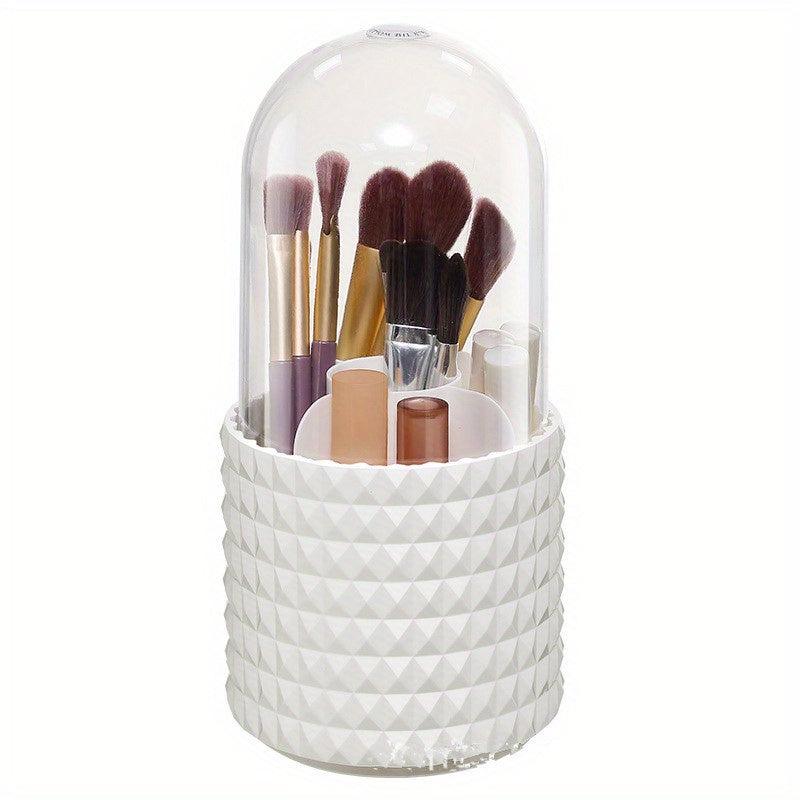 360 Rotation Dustproof Makeup Brush Storage Canister